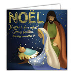 Carte Joyeux Noël avec Enveloppe Blanche 15x15cm