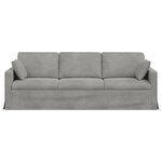 vidaXL Canapé Gris clair 228 x 78 x 80 cm Velours