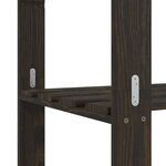 vidaXL Support de rangement à 3 niveaux noir 80x38x90 cm bois pin