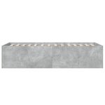 vidaXL Cadre de lit sans matelas gris béton 100x200 cm