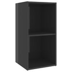 vidaXL Meubles TV 2 Pièces Gris brillant 72x35x36 5 cm Bois d'ingénierie