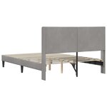 vidaXL Cadre de lit avec tête de lit Gris clair 120 x 200 cm Velours