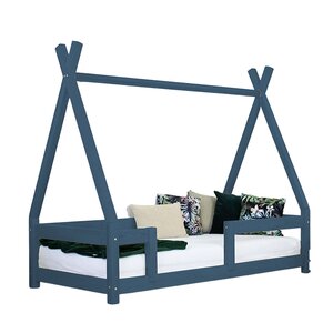 Lit cabane enfant NAKANA 120 x 200 bleu marine