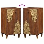 vidaXL Buffet Marron 40 x 33.5 x 75 cm Bois de manguier massif