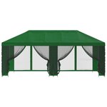 vidaXL Gazebo avec murs latéraux 6 x 3 m Vert Polyester et Acier 190