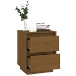 vidaXL Tables de chevet 2 Pièces Marron miel 40x35x50 cm Bois de pin