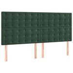 vidaXL Cadre de lit avec tête de lit Vert foncé 180x200 cm Velours