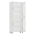 vidaXL Buffet haut Blanc 69 5x34x180 cm Bois d'ingénierie