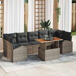 vidaXL Ensemble de canapé de jardin 8 Pièces Gris 100 x 55 x 73 cm
