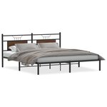 vidaXL Cadre de lit sans matelas chêne marron 183x203 cm