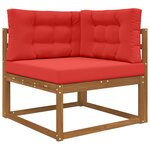 vidaXL Coussin de canapé d'extérieur 3 Pièces Rouge Polyester