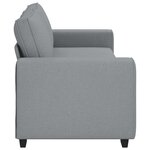 vidaXL Canapé à 3 places gris clair 180 cm tissu