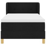 Lit box spring vidaXL avec matelas - Noir  90x190 cm  Tissu