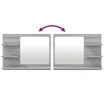vidaXL Miroir de bain Sonoma gris 60x10 5x45 cm Bois d'ingénierie