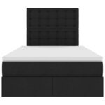 vidaXL Lit de Rangement Noir 120 x 200 cm Cuir synthétique