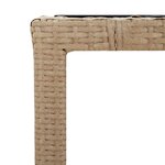 vidaXL Ensemble de bistro de jardin 3 Pièces coussins beige poly rotin