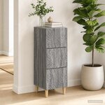 vidaXL Armoire à tiroirs Sonoma gris 33 x 34 5 x 90 cm