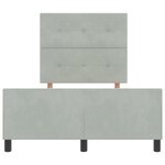 vidaXL Cadre de lit Gris clair 120x190 cm Velours