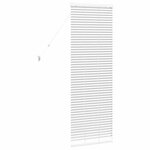 vidaXL Store de Fenêtre avec des rideaux Blanc Aluminium