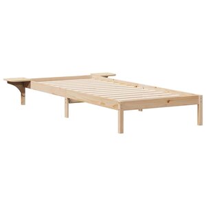 vidaXL Cadre de lit avec tables de chevet Naturel 80 x 220 cm