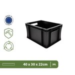 Pack and Move - Lot 4 Bacs Gerbables - Charge 20 kg - 40 x 30 x 22 cm - Stockage  Rangement  Outils  Bricolage - Résistant - Réutilisable - 20L