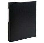 Classeur rembordé polypropylène 2 anneaux ronds de 25mm NOIR EXACOMPTA