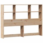 vidaXL Lit bibliothèque sans matelas 140x190 cm bois de pin massif