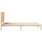 vidaXL Cadre de lit extra long sans matelas 100x210 cm bois massif