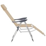 vidaXL Chaises de camping pliantes et repose-pied lot de 2 textilène