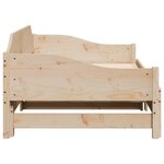 vidaXL Lit de jour et lit gigogne sans matelas 90x200 cm bois massif