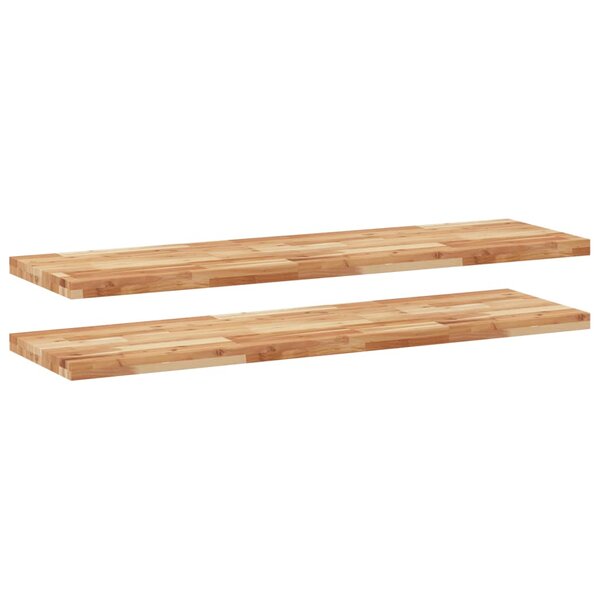 vidaXL Étagères flottantes 2 Pièces 160x40x4 cm acacia massif à l'huile