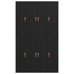 Cadre de lit de rangement vidaXL Noir Chêne 120x200 cm