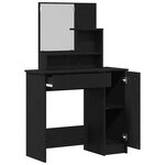 vidaXL Table de Toilette avec tiroir Chêne noir 86.5 x 35 x 136 cm