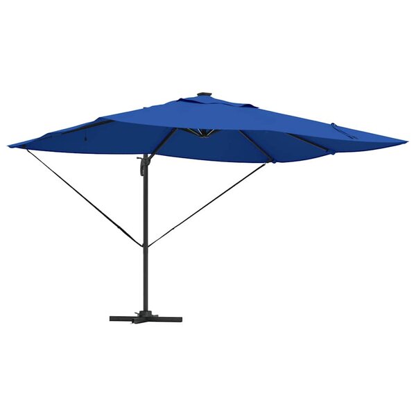 vidaXL Parasol Roma à Bras Déporté Bleu  Noir 352 x 251 x 265 cm