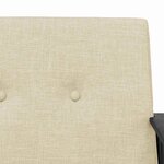 vidaXL fauteuil Crème 59 x 75 x 78 cm tissu