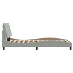 vidaXL Cadre de lit sans matelas gris clair 100x200 cm velours