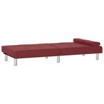 vidaXL Canapé-lit avec porte-gobelets rouge bordeaux similicuir
