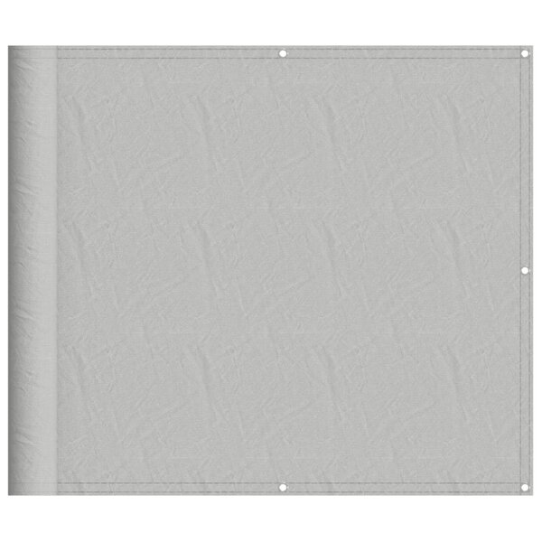 vidaXL Écran de balcon gris clair 90x400 cm 100  polyester oxford