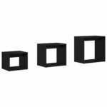 Ensemble de 3 tables gigognes vidaXL en chêne noir stratifié