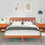 vidaXL Cadre de lit Marron 150 x 200 cm Pin massif