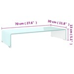 vidaXL Meuble TV/Support pour moniteur 70x30x13 cm verre vert