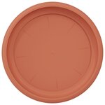 vidaXL Plateau à fleurs rond 24 Pièces Rouge brique Ø 23 5 x 2 5 cm