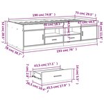 vidaXL Lit de jour avec tiroirs sans matelas gris béton 75x190 cm