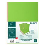 Pt 10 chem.à soufflet ROCK''S 320g vert EXACOMPTA