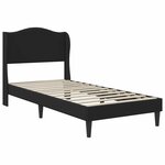 vidaXL Cadre de lit avec tête de lit Noir 90 x 200 cm Simili cuir