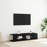 vidaXL Meuble TV Noir 135 x 39 x 30 cm Bois d'ingénierie