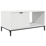 vidaXL Table basse Blanc 90 x 49 x 46 cm Bois d'ingénierie