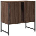 vidaXL Armoire lavabo de salle de bain chêne marron 60x33x60 cm