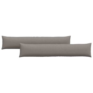 vidaXL Coussins de canapé 2 Pièces Taupe 200 x 40 cm tissu