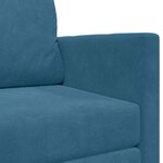 vidaXL Canapé-Lit 110cm Bleu Velours
